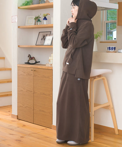 【DISCUS×OMNES】フリースバックスリットロングスカート【254W433OMN093】