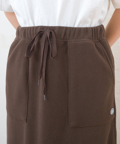 【DISCUS×OMNES】フリースバックスリットロングスカート【254W433OMN093】