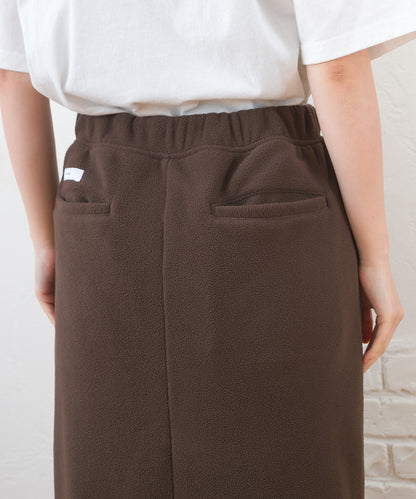 【DISCUS×OMNES】フリースバックスリットロングスカート【254W433OMN093】