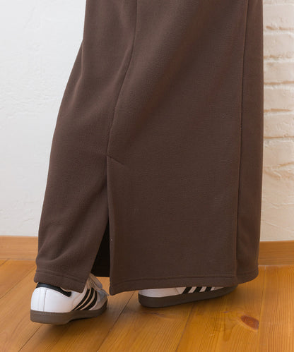 【DISCUS×OMNES】フリースバックスリットロングスカート【254W433OMN093】