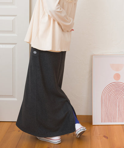 【DISCUS×OMNES】フリースバックスリットロングスカート【254W433OMN093】