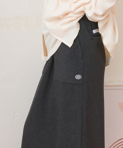 【DISCUS×OMNES】フリースバックスリットロングスカート【254W433OMN093】