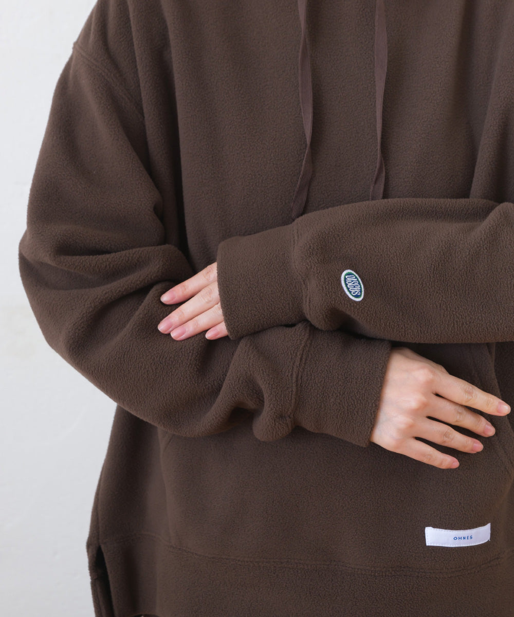 【DISCUS×OMNES】フリースプルオーバー長袖パーカー【254W430OMN094】