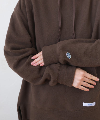 【DISCUS×OMNES】フリースプルオーバー長袖パーカー【254W430OMN094】