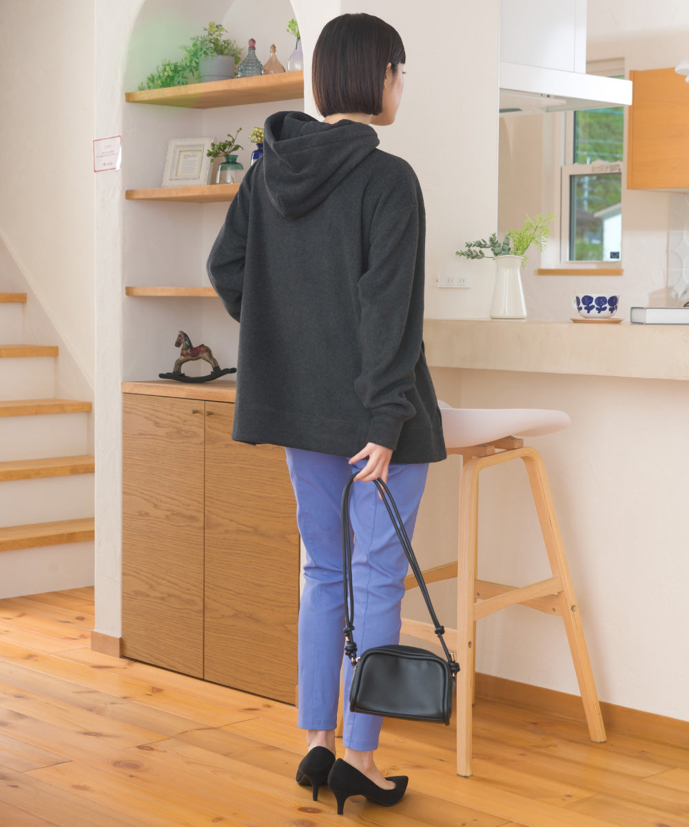 【DISCUS×OMNES】フリースプルオーバー長袖パーカー【254W430OMN094】