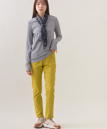 【OMNES】テレコリブクルーネック長袖トップス【254W431OMN122】