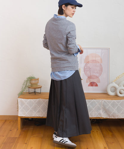 【OMNES】テレコリブクルーネック長袖トップス【254W431OMN122】