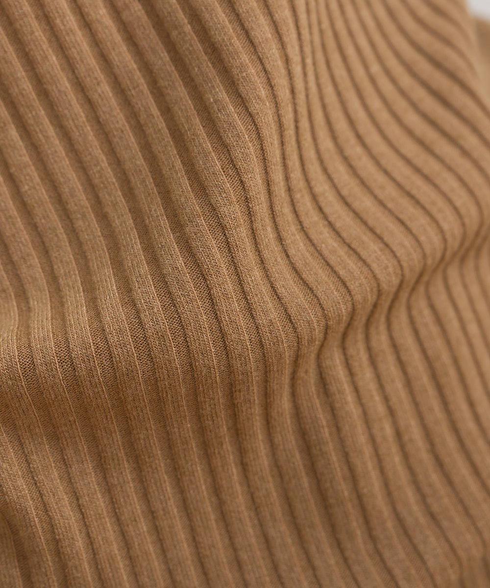 【OMNES】テレコリブクルーネック長袖トップス【254W431OMN122】