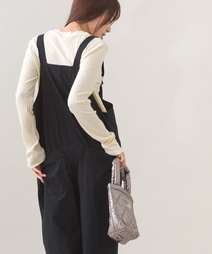 【OMNES】テレコリブクルーネック長袖トップス【254W431OMN122】