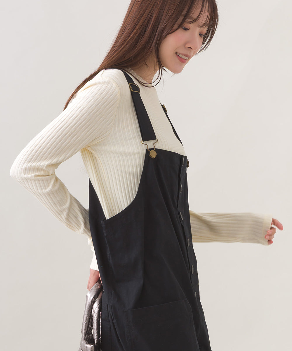 【OMNES】テレコリブクルーネック長袖トップス【254W431OMN122】