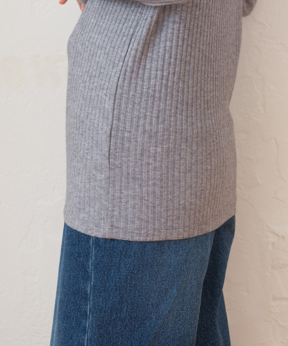 【OMNES】テレコスクエアネック長袖トップス【254W431OMN123】