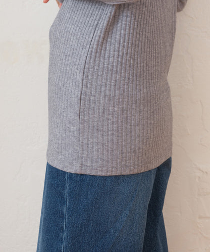 【OMNES】テレコスクエアネック長袖トップス【254W431OMN123】