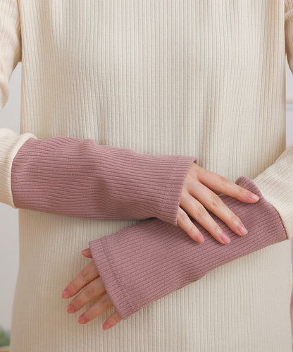 【OMNES】テレコリブ袖バイカラー長袖トップス【254W431OMN124】