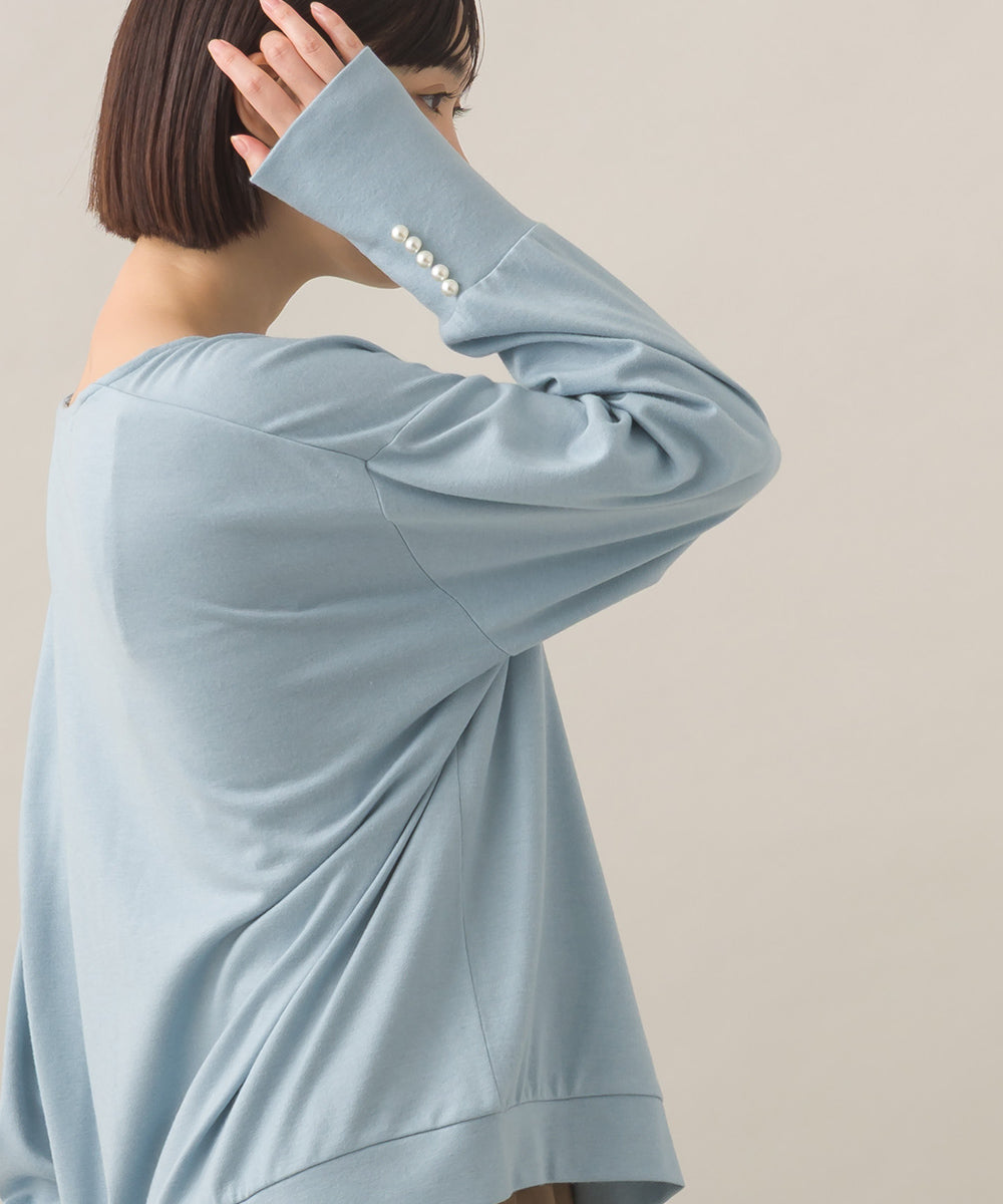 【BEAUTIFUL FRIDAY】袖パールニットソープルオーバー【254W431BFR013】