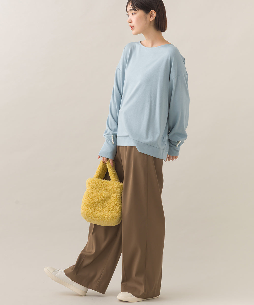 【BEAUTIFUL FRIDAY】袖パールニットソープルオーバー【254W431BFR013】