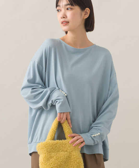 【BEAUTIFUL FRIDAY】袖パールニットソープルオーバー【254W431BFR013】