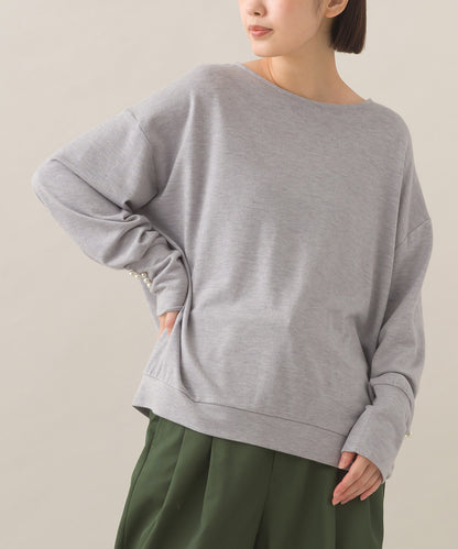 【BEAUTIFUL FRIDAY】袖パールニットソープルオーバー【254W431BFR013】