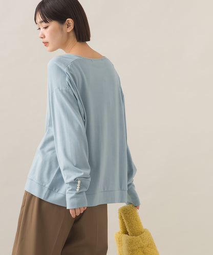 【BEAUTIFUL FRIDAY】袖パールニットソープルオーバー【254W431BFR013】