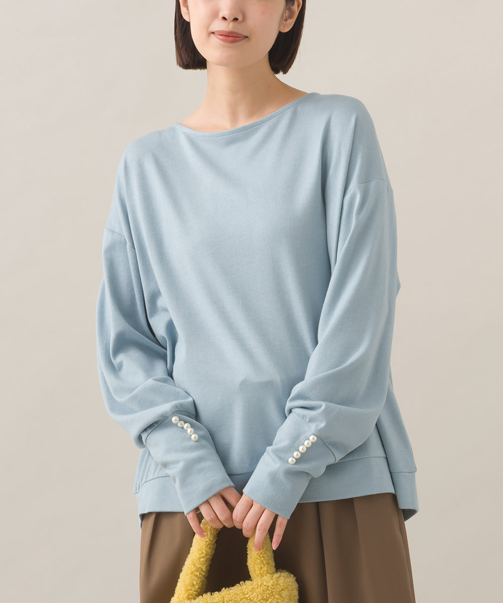 【BEAUTIFUL FRIDAY】袖パールニットソープルオーバー【254W431BFR013】