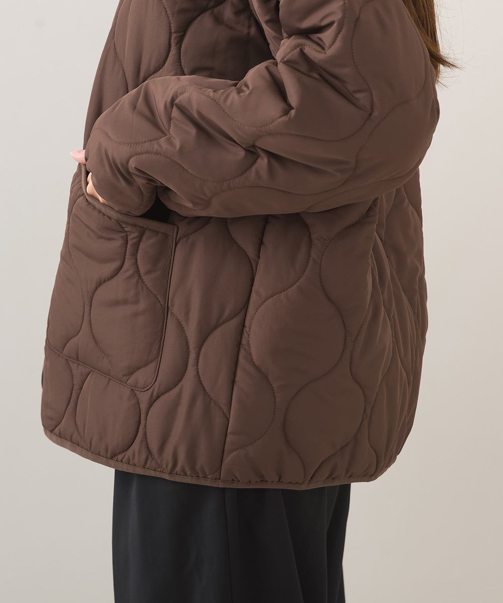 【BEAUTIFUL FRIDAY】キルティングノーカラージャケット【254W436BFR015】