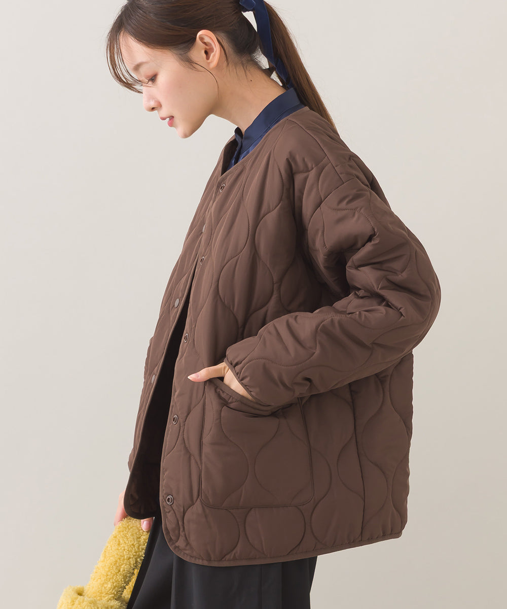【BEAUTIFUL FRIDAY】キルティングノーカラージャケット【254W436BFR015】