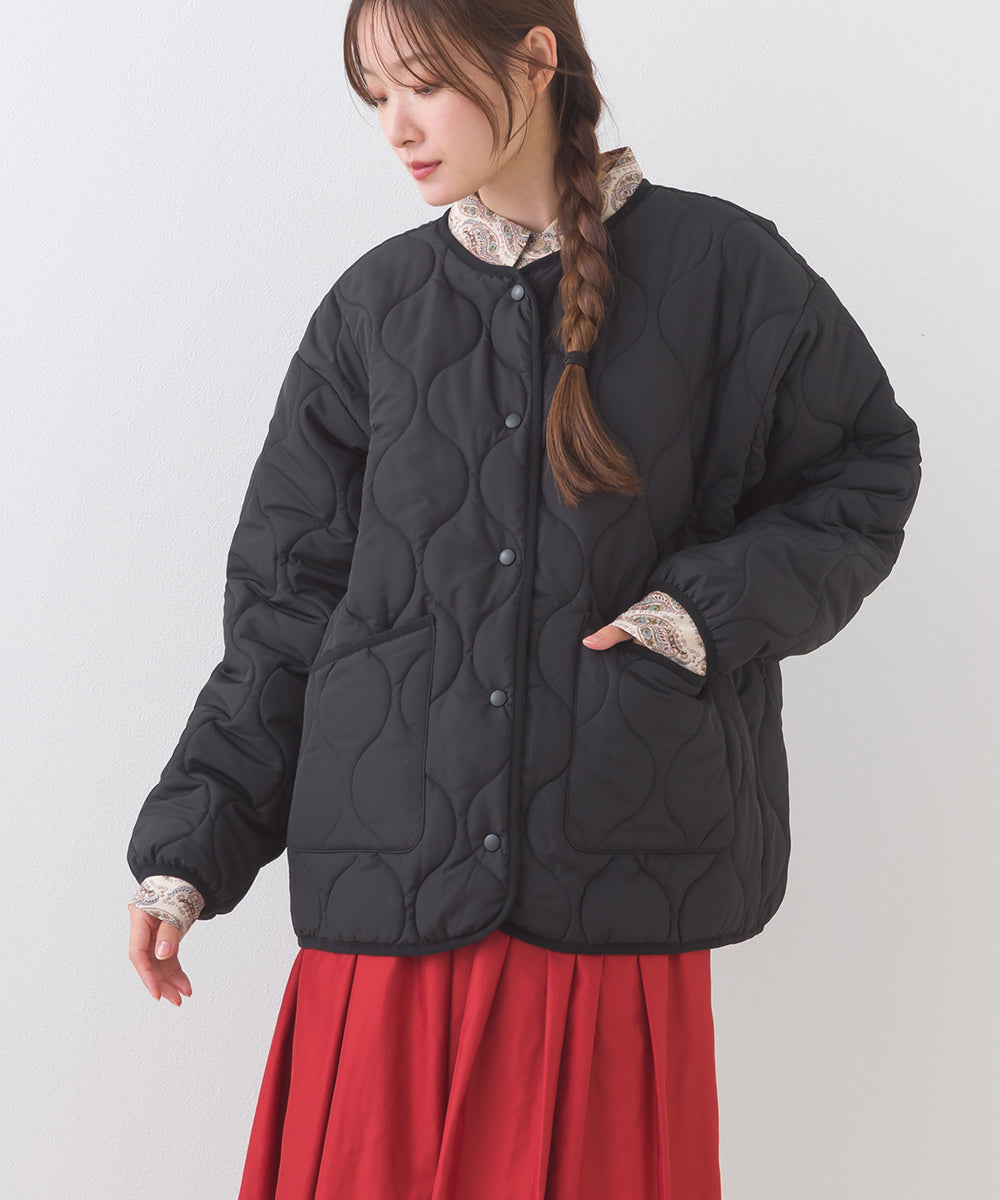 【BEAUTIFUL FRIDAY】キルティングノーカラージャケット【254W436BFR015】