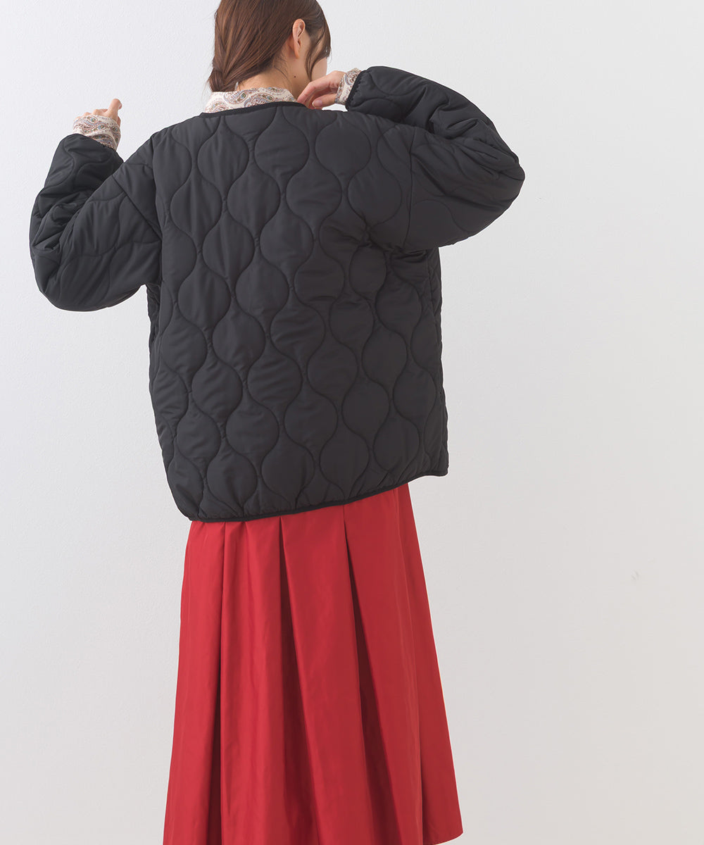 【BEAUTIFUL FRIDAY】キルティングノーカラージャケット【254W436BFR015】