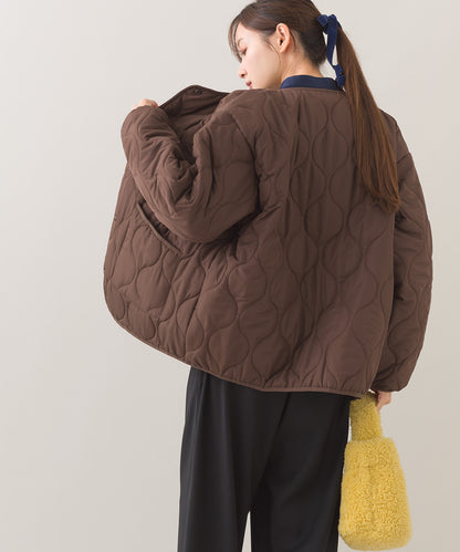 【BEAUTIFUL FRIDAY】キルティングノーカラージャケット【254W436BFR015】