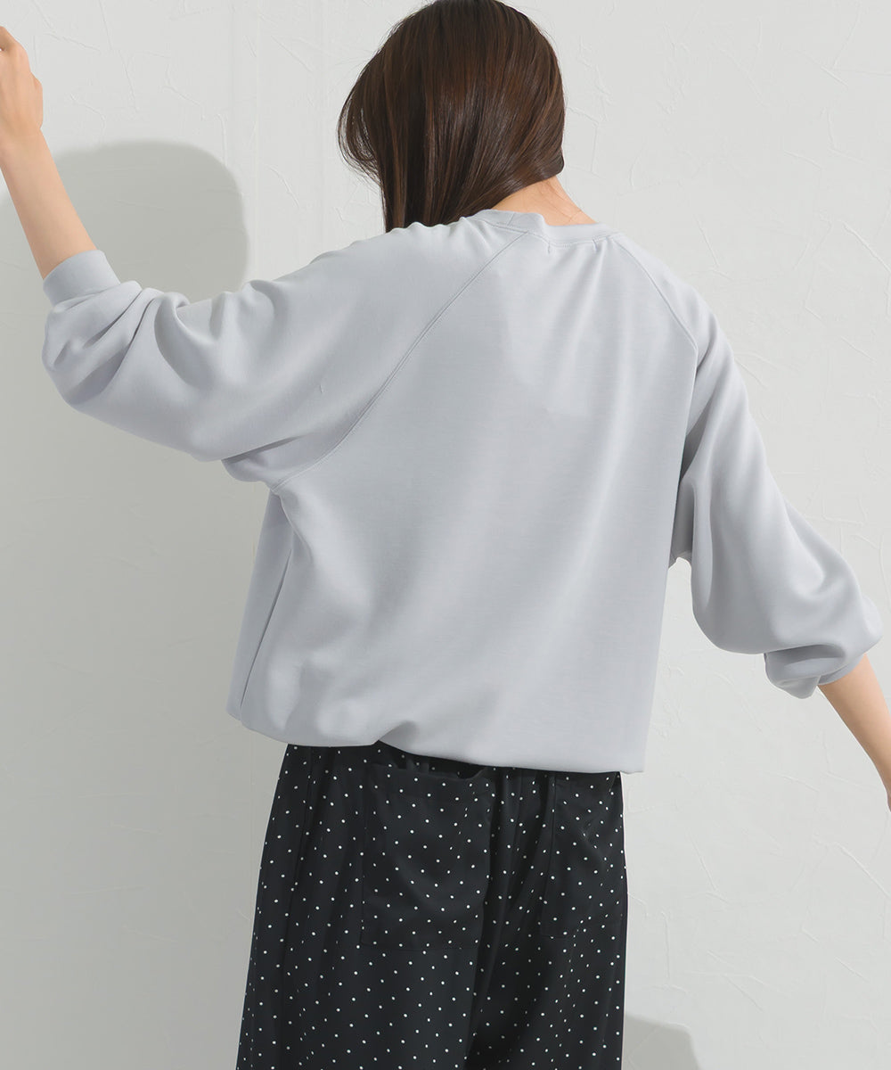 【OMNES】ソフトポンチロゴプリント裾ドローコード 長袖Tシャツ UVカット 花粉リリース付【261W430OMN023】