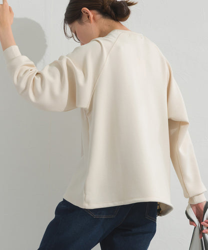【OMNES】ソフトポンチロゴプリント裾ドローコード 長袖Tシャツ UVカット 花粉リリース付【261W430OMN023】