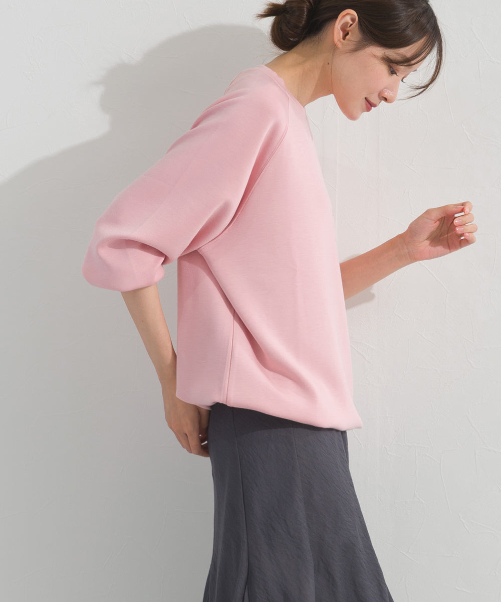 【OMNES】ソフトポンチロゴプリント裾ドローコード 長袖Tシャツ UVカット 花粉リリース付【261W430OMN023】