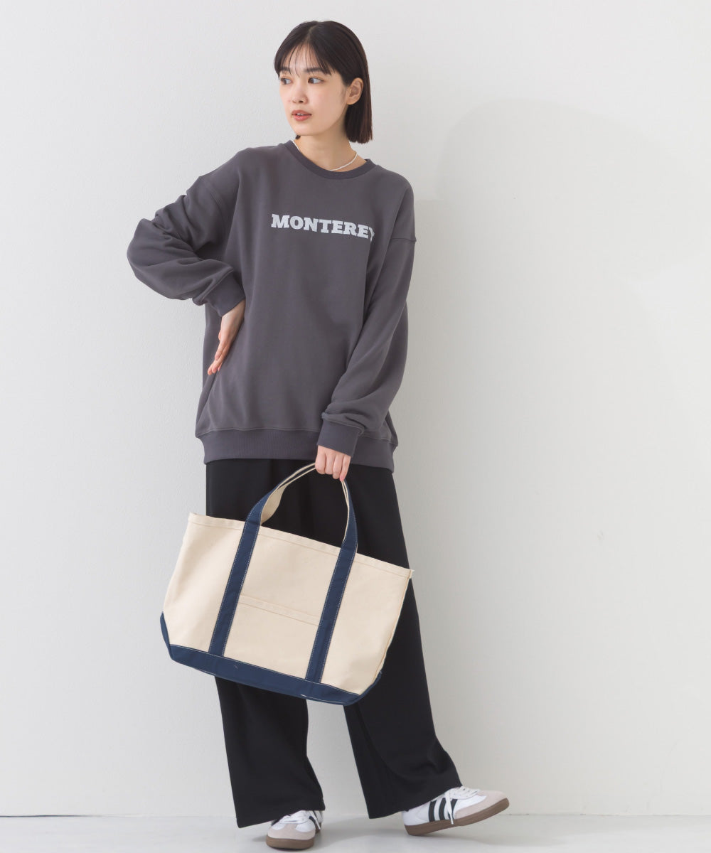 【OMNES】テック裏毛 オーバーサイズロゴスウェットトップス MONTEREY UVカット付【261W430OMN010】