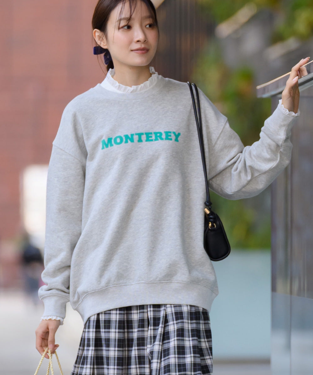【OMNES】テック裏毛 オーバーサイズロゴスウェットトップス MONTEREY UVカット付【261W430OMN010】