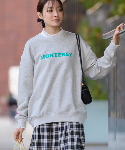 【OMNES】テック裏毛 オーバーサイズロゴスウェットトップス MONTEREY UVカット付【261W430OMN010】