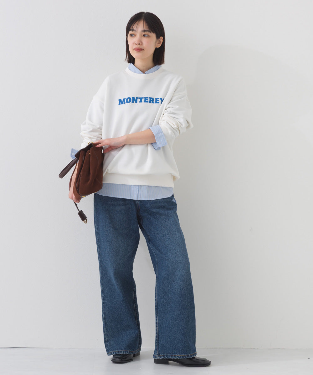 【OMNES】テック裏毛 オーバーサイズロゴスウェットトップス MONTEREY UVカット付【261W430OMN010】