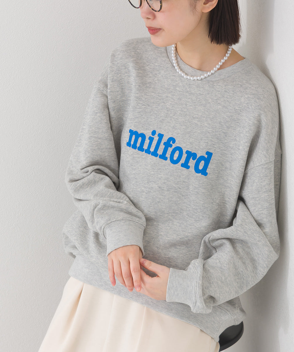 【OMNES】テック裏毛 オーバーサイズロゴスウェットトップス milford UVカット付【261W430OMN011】