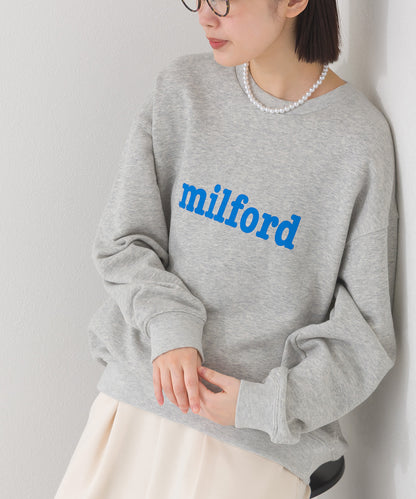 【OMNES】テック裏毛 オーバーサイズロゴスウェットトップス milford UVカット付【261W430OMN011】