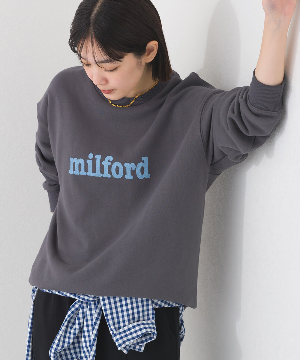 【OMNES】テック裏毛 オーバーサイズロゴスウェットトップス milford UVカット付【261W430OMN011】