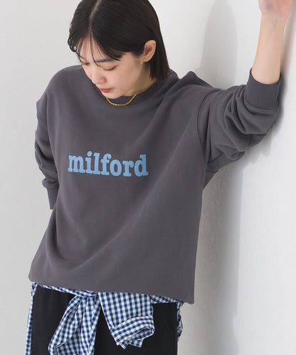 【OMNES】テック裏毛 オーバーサイズロゴスウェットトップス milford UVカット付【261W430OMN011】