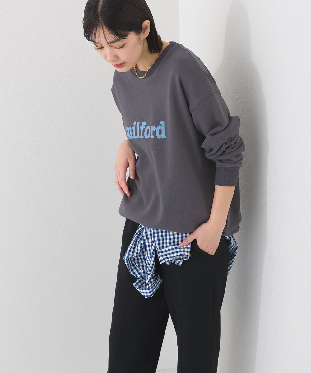 【OMNES】テック裏毛 オーバーサイズロゴスウェットトップス milford UVカット付【261W430OMN011】
