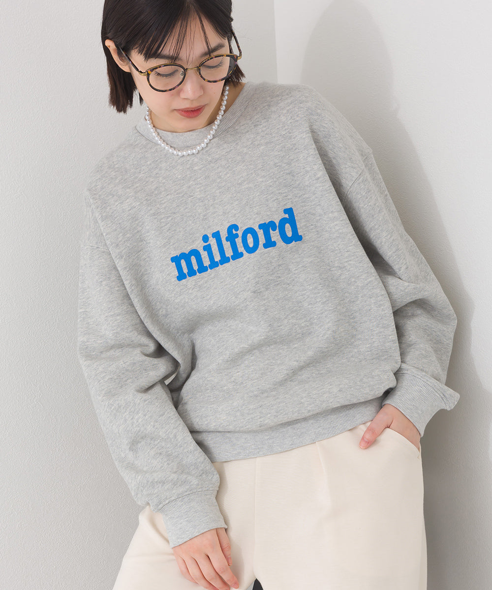 【OMNES】テック裏毛 オーバーサイズロゴスウェットトップス milford UVカット付【261W430OMN011】