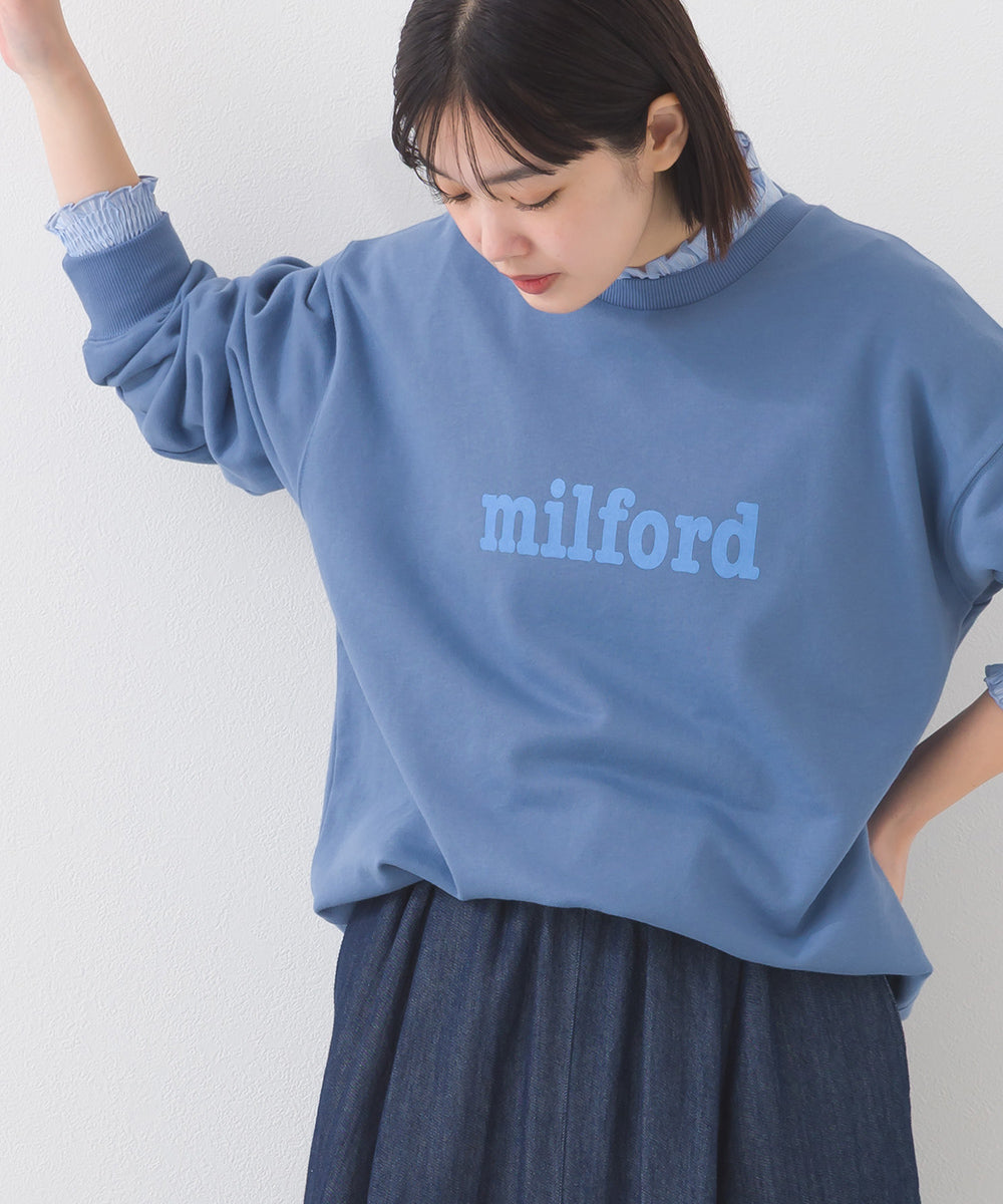 【OMNES】テック裏毛 オーバーサイズロゴスウェットトップス milford UVカット付【261W430OMN011】