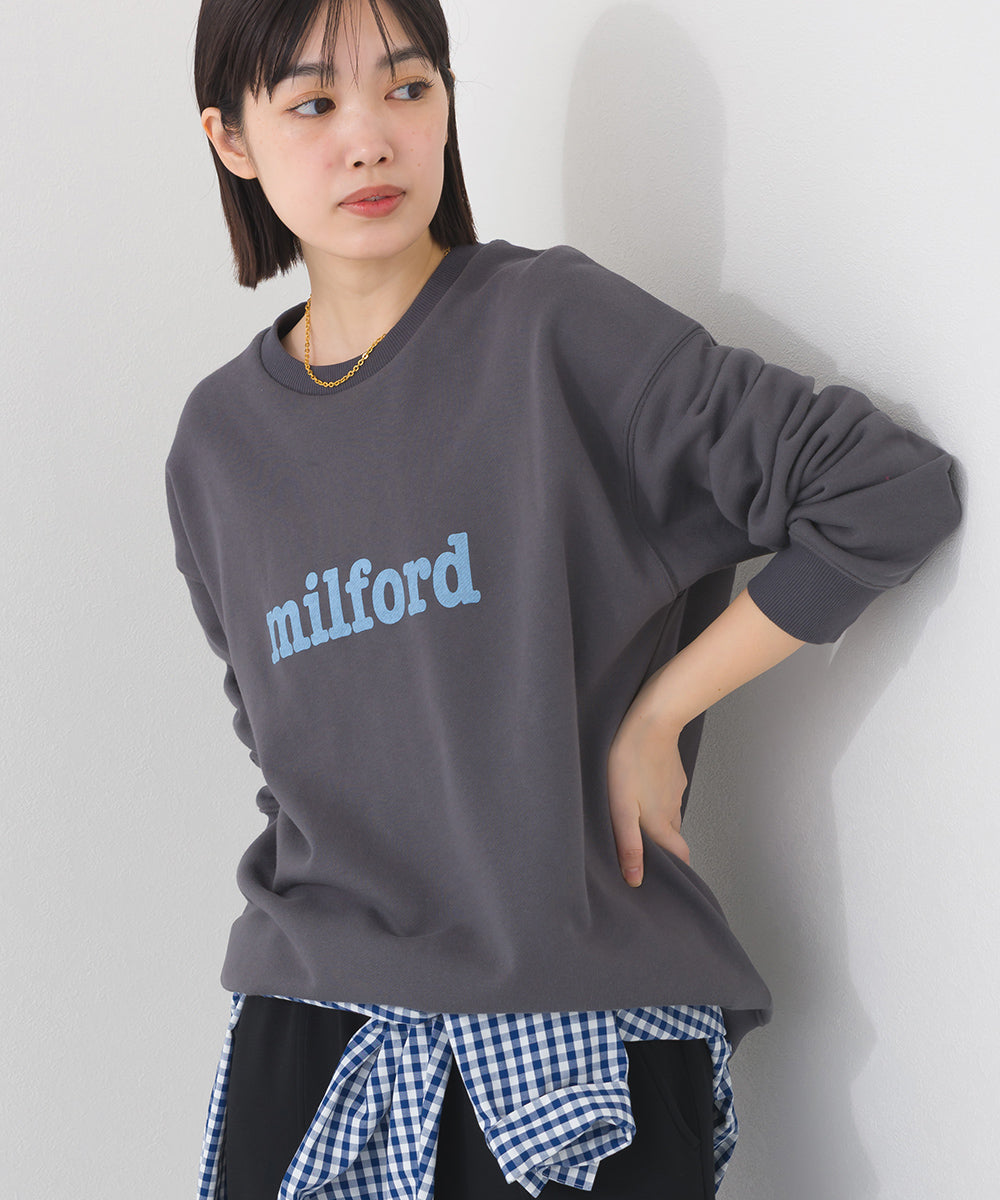 【OMNES】テック裏毛 オーバーサイズロゴスウェットトップス milford UVカット付【261W430OMN011】
