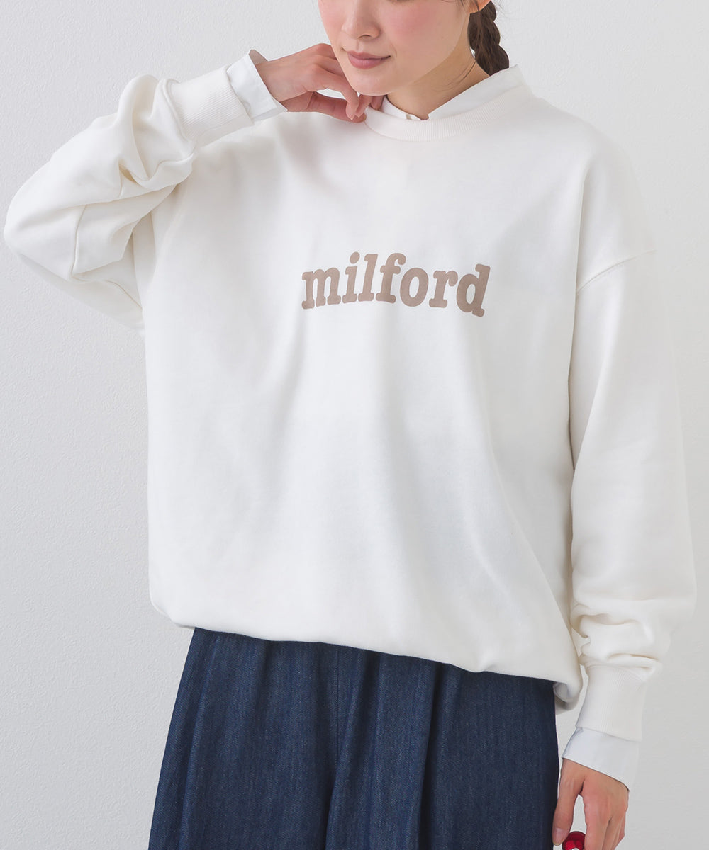 【OMNES】テック裏毛 オーバーサイズロゴスウェットトップス milford UVカット付【261W430OMN011】