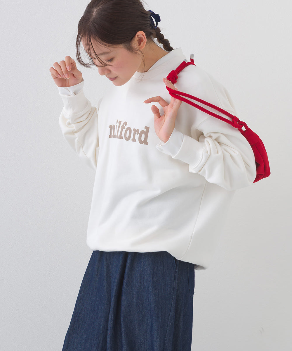 【OMNES】テック裏毛 オーバーサイズロゴスウェットトップス milford UVカット付【261W430OMN011】