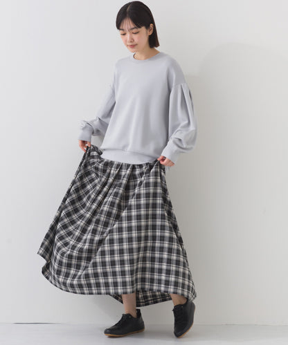 【OMNES】ソフトポンチ 袖タック長袖トップス UVカット花粉リリース付【261W430OMN012】