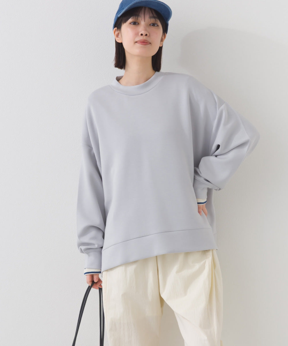 【OMNES】ソフトポンチ 脇スナップスリット入 チュニック丈長袖トップス UVカット花粉リリース付【261W430OMN013】