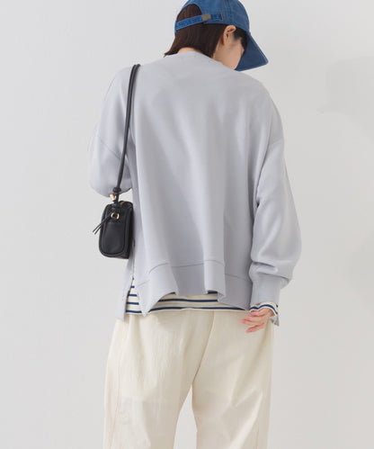 【OMNES】ソフトポンチ 脇スナップスリット入 チュニック丈長袖トップス UVカット花粉リリース付【261W430OMN013】