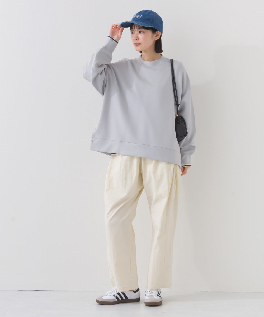 【OMNES】ソフトポンチ 脇スナップスリット入 チュニック丈長袖トップス UVカット花粉リリース付【261W430OMN013】