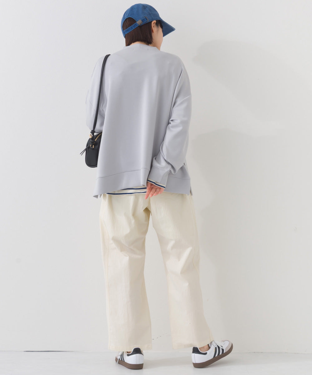 【OMNES】ソフトポンチ 脇スナップスリット入 チュニック丈長袖トップス UVカット花粉リリース付【261W430OMN013】